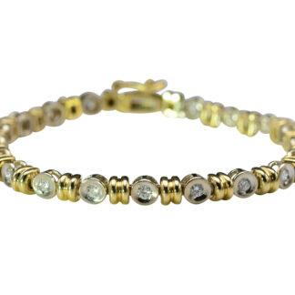 The Greenore:  Ladies 14K Two Tone Bracelet set with 0.57 CTW Diamonds