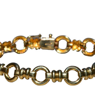 SOLD - The Floraison:  Ladies 14K Yellow Gold Cable Style Bracelet