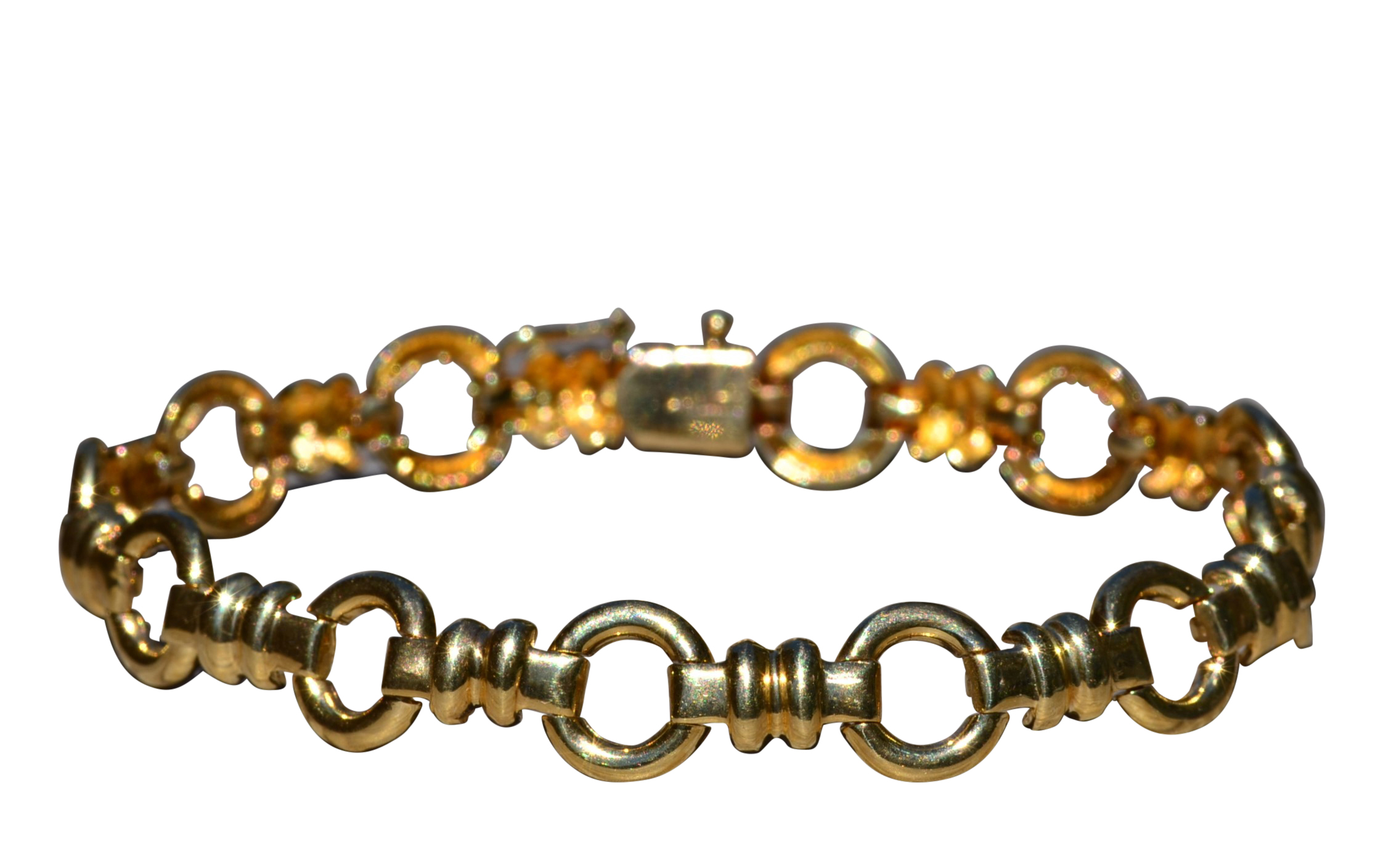 SOLD - The Floraison: Ladies 14K Yellow Gold Cable Style Bracelet