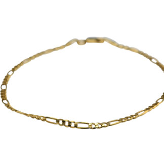 SOLD - The Keadue:  Ladies 14K Yellow Gold Figaro Style Bracelet