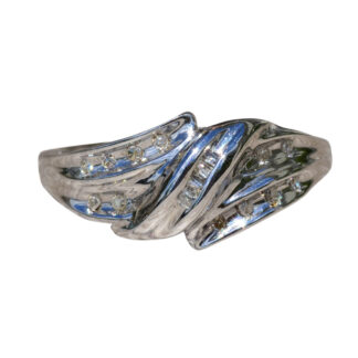 The Azucena:  Ladies White Gold Cocktail Ring set with Diamonds