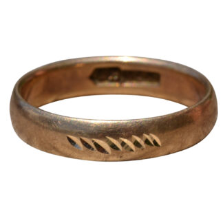 SOLD - The Altdorf Drive:  Gentleman's Antique Wedding Band in 14K Rose Gold