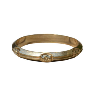 SOLD:The Yamato:  Ladies Antique 14K Yellow Gold Wedding Band