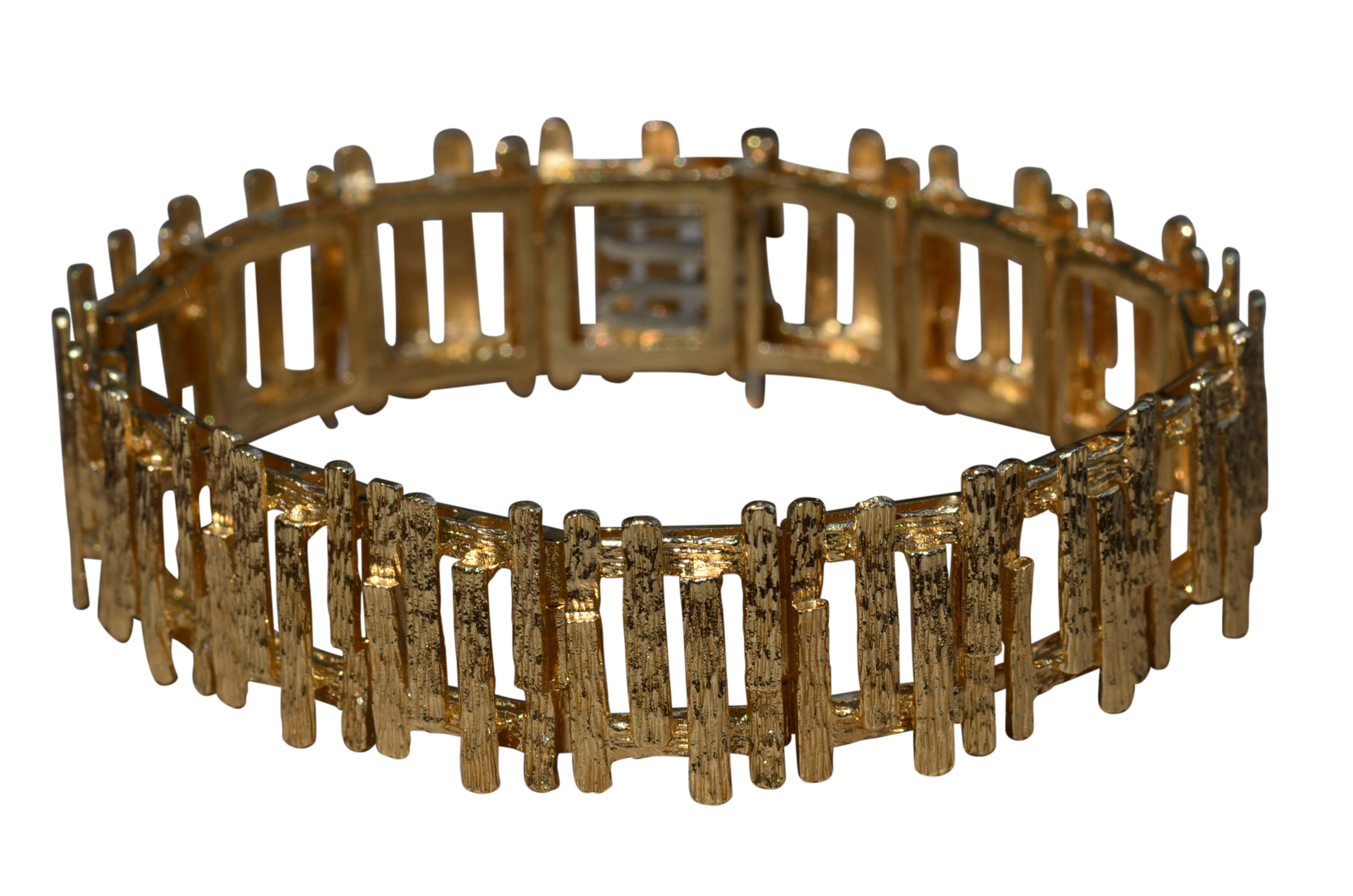 SOLD - The Brigitta: Ladies Signed Mid Century Modern 14K Gold Bracelet