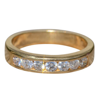The Lyla:  Ladies 14K Gold Band Channel set with 0.70 CTW Diamonds