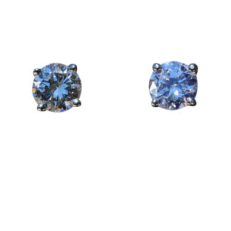 The Raelyns:  Ladies 14K White Gold Stud Earrings set with 0.85 CTW Diamonds
