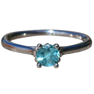 The Cataleya:  Ladies 14K Solitaire Ring set with 0.48 CT Pariaba Tourmaline