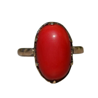 The Coconut Creek: Antique Turn of The Century Mediterranean Coral Ring