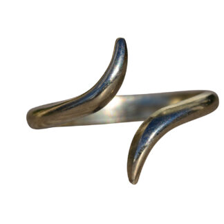 The Bridesburg:  Simple Bypass Style Ring in White Gold
