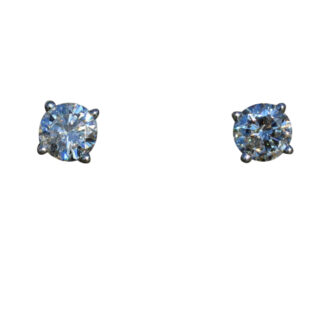 Ladies 14K White Gold 0.37 CTW Diamond Stud Earrings