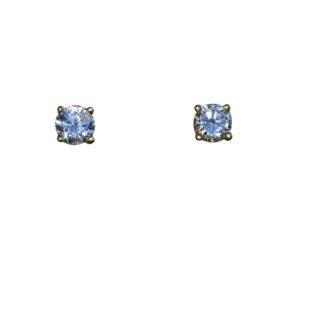 Ladies 14K Yellow Gold Diamond Stud Earrings set with 0.23CTW