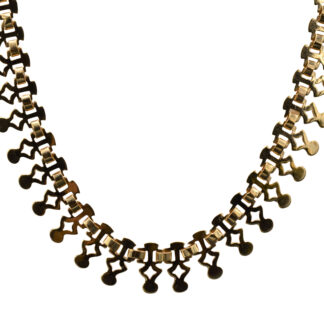 SOLD - The Ardleigh:  Ladies Signed 18K Rose Gold English Fringe Necklace