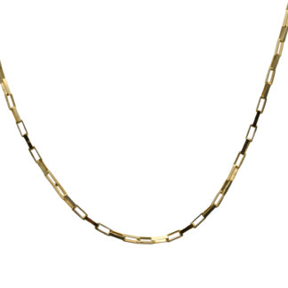 SOLD - Ladies 18K Yellow Gold Micro Paperclip Chain