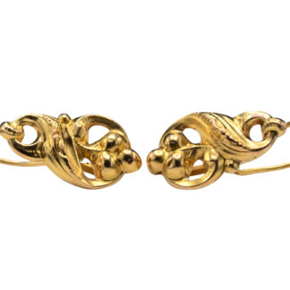 SOLD - The Simi Valley:  Ladies Victorian 14K Yellow Gold Earrings