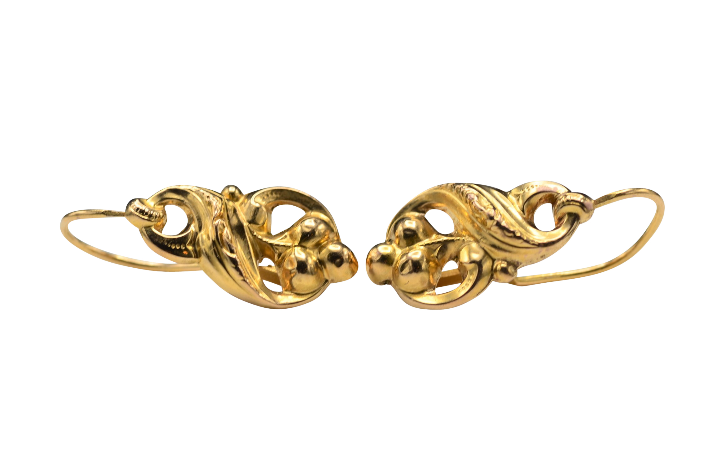 SOLD - The Simi Valley: Ladies Victorian 14K Yellow Gold Earrings