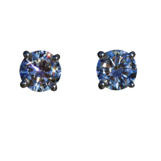 SOLD: The Sierra Vista: 1.58 Carat Total Weight Diamond Studs in Platinum
