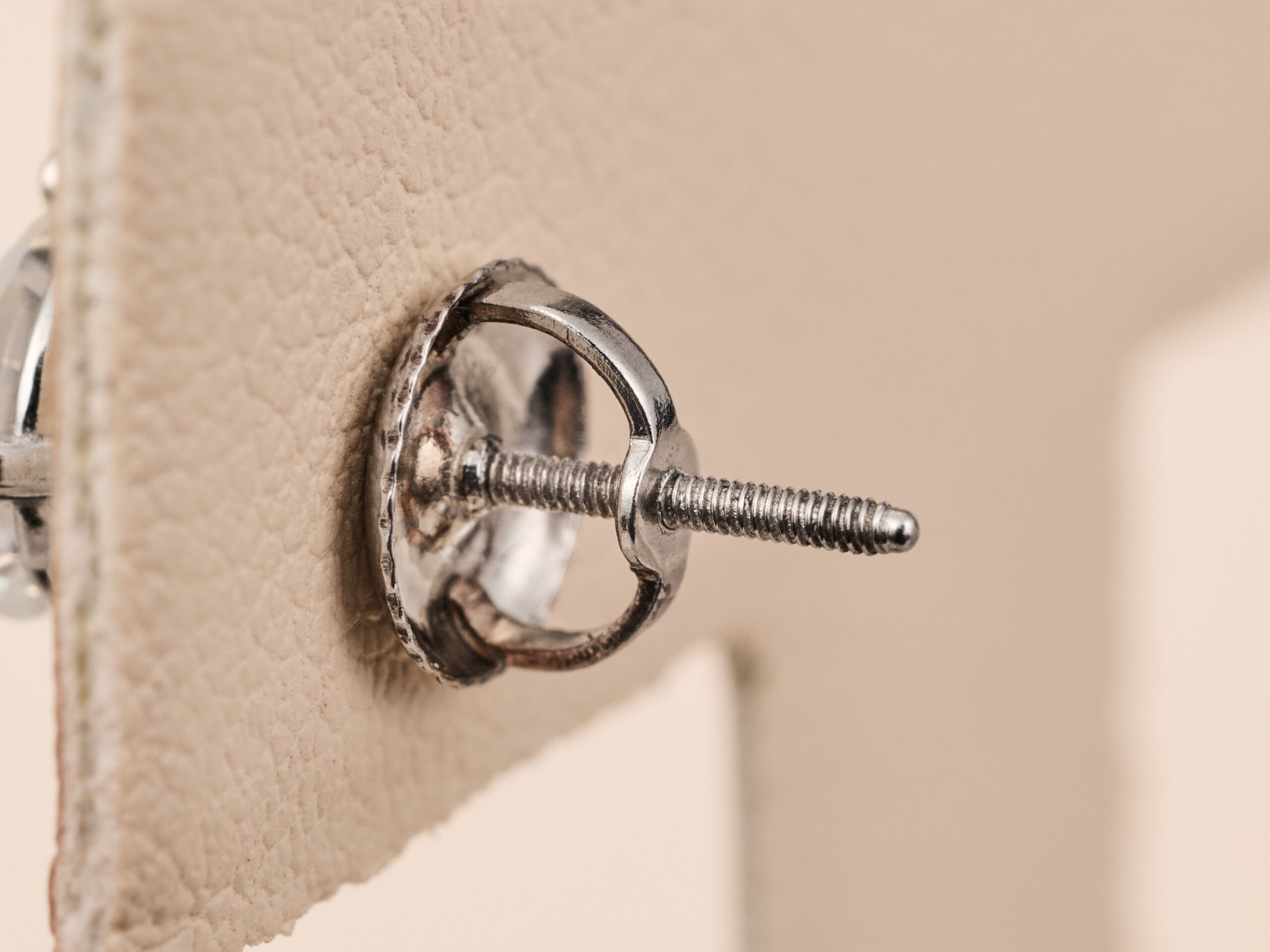 The Virgil Village: 1.96 Carat Total Weight Diamond Stud Earrings in Platinum Martini Settings - Image 8