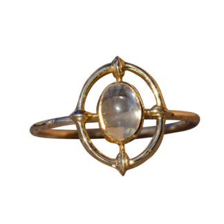 SOLD - The Shadwell:  Ladies Antique 14K Moonstone Cocktail Ring