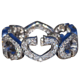 The Gaviota:  Signed White Gold Eternity Band with Diamonds
