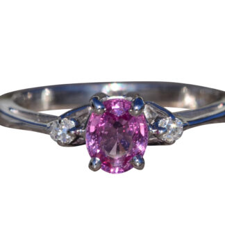The Solvang: Bubblegum Pink Sapphire and Diamond Ring