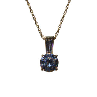 The Del Rio:  Yellow Gold Necklace set with Cubic Zirconia