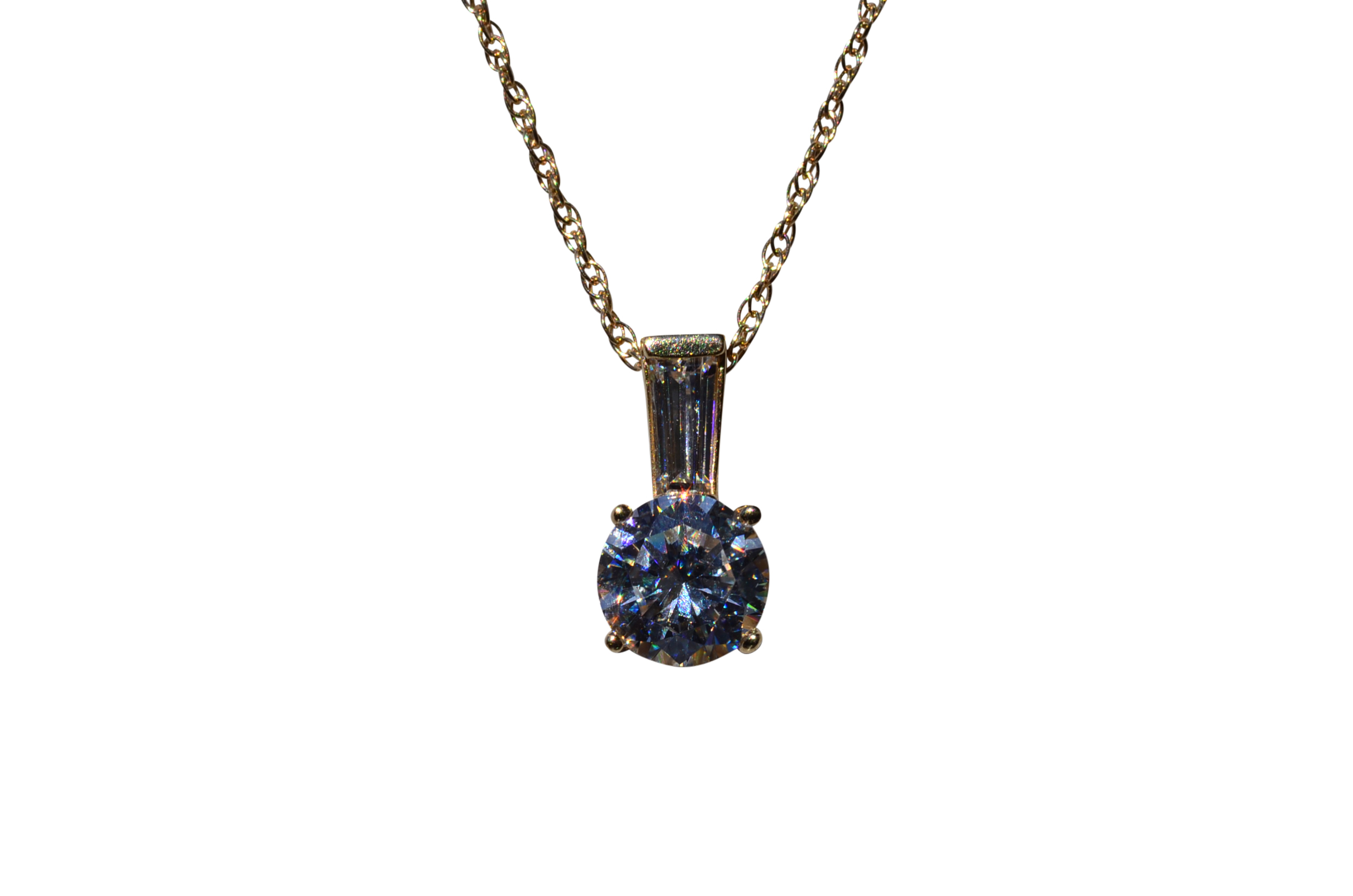 The Del Rio: Yellow Gold Necklace set with Cubic Zirconia