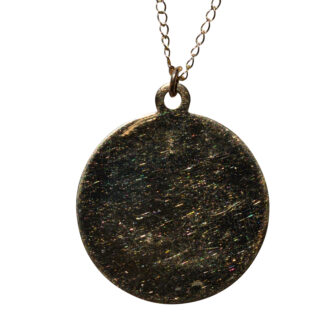 The Valley Oak: Yellow Gold Engravable Disk Necklace