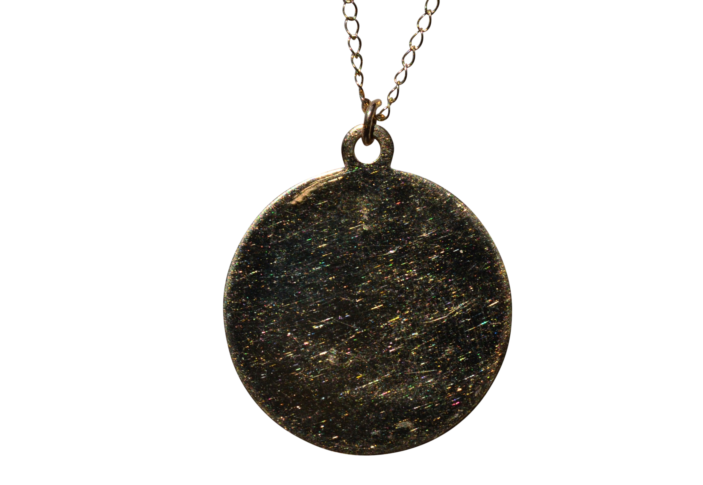 The Valley Oak: Yellow Gold Engravable Disk Necklace