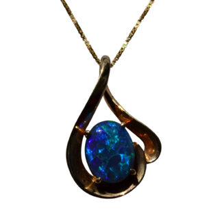 SOLD - The Belle Chasse: Natural Australian Opal in Yellow Gold