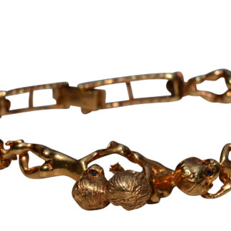 Signed Ruser Children of the Week Wednesday Bracelet in 14K Gold