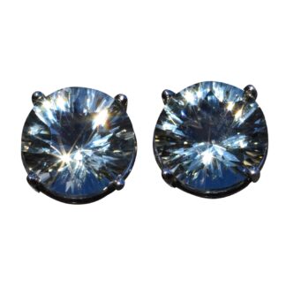 SOLD - The Washburn:  Platinum Earrings Set with Praisiolite