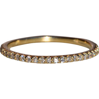 SOLD - The Oxbow:  Ladies 14K Yellow Gold Diamond Partway Eternity Band