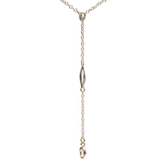 SOLD - The Dangle:  Antique White Gold Y Necklace