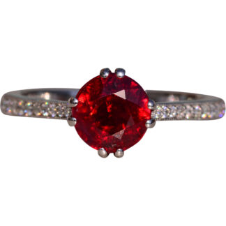 The Fitzgerald: 2.03 Carat Natural Ruby and Natural Diamond Engagement Ring