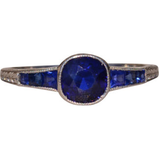 SOLD - The Wandering:  Antique Art Deco Sapphire Engagement Ring
