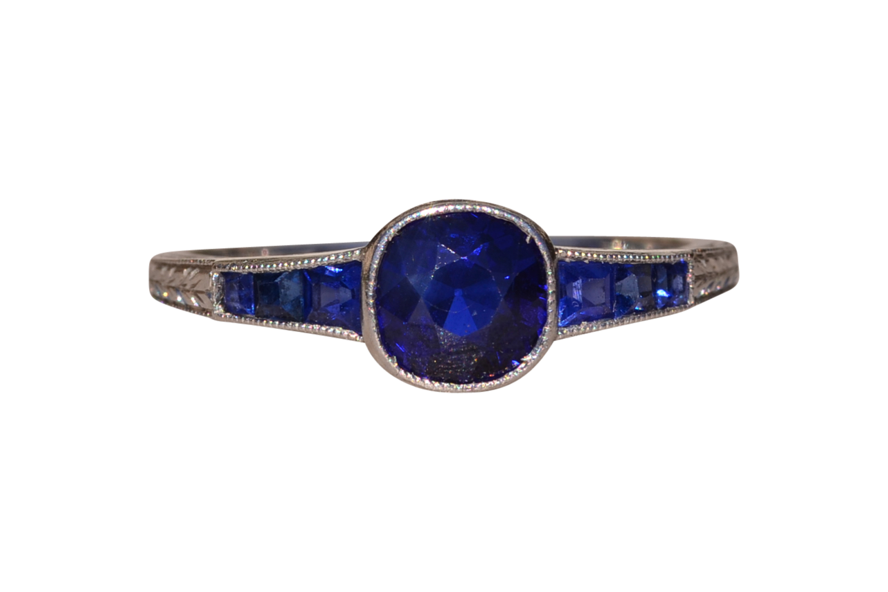 SOLD - The Wandering: Antique Art Deco Sapphire Engagement Ring