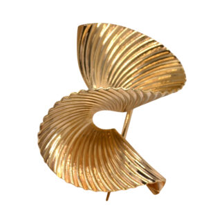 The 55th Street: Yellow Gold Tiffany and Company Signed Brooch