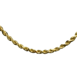 SOLD: 14K Gold Twisted Diamond Cut Rope Chain