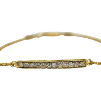 SOLD - The Puracy:  Ladies Vintage Diamond Bar Bracelet in 14K Gold