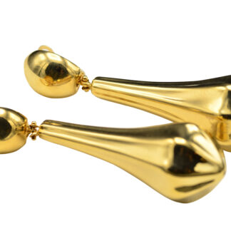 The Catlas:  Italian 14K Yellow Gold Bold Statement Earrings