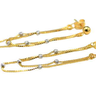 The Brambles:  Ladies Contemporary 14K Gold Flexible Dangler Earrings