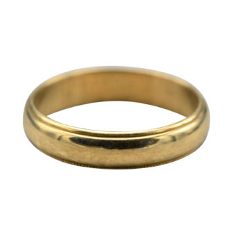 SOLD - The Davao:  Gentleman's 14K Yellow Gold Classic Style Wedding Band