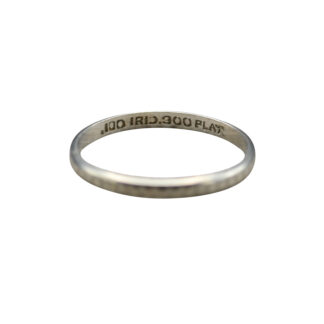 The Izmir:  Ladies Antique Platinum Wedding Band