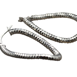 The Altairs:  14K Gold Elongated Curved Hoop Earrings