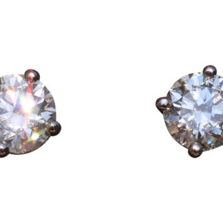 SOLD - The Glen Innes: Natural Diamond Stud Earrings in White Gold
