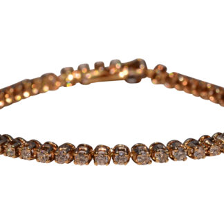 The Gardiner Road: Vintage Yellow Gold Natural Diamond Tennis Bracelet