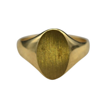 SOLD - The Vega:  14K Yellow Gold Engravable Signet Ring
