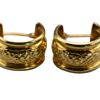 SOLD - The Niyats:  Ladies 14K Yellow Gold Huggie Earrings