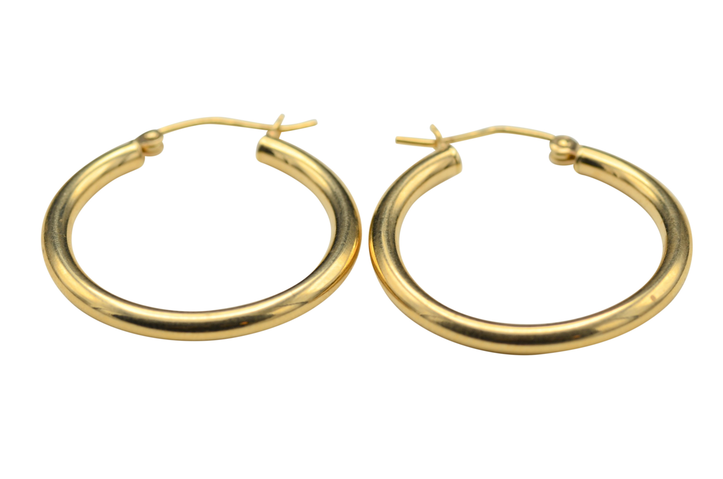 SOLD - The Solas: Classic 14K Yellow Gold Hoop Earrings