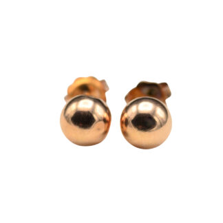 SOLD - The Drucillas:  14K Rose Gold Ball Stud Earrings